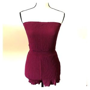 Burgundy Romper